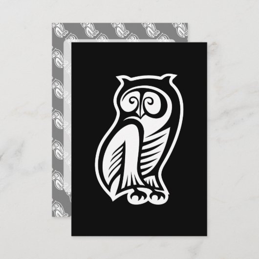 Owl Symbol White (Front/Back)