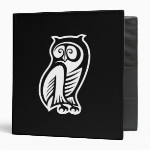 Owl Symbol White Binder