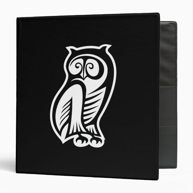 Owl Symbol White Binder (Front/Inside)