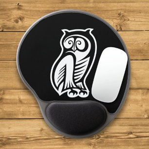 Owl Symbol White Gel Mouse Pad