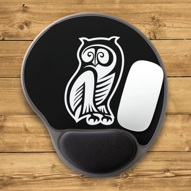 Owl Symbol White Gel Mouse Pad (Creator Uploaded)
