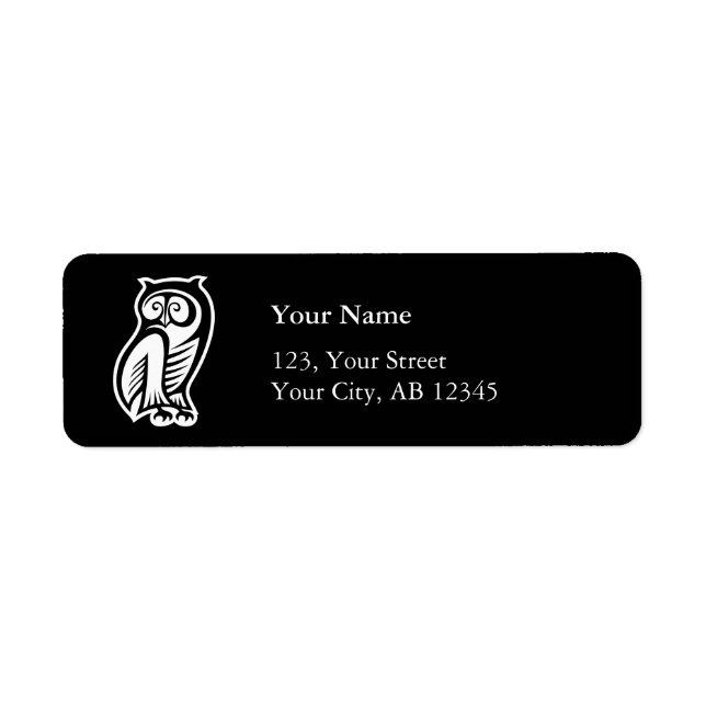 Owl Symbol White Label (Front)