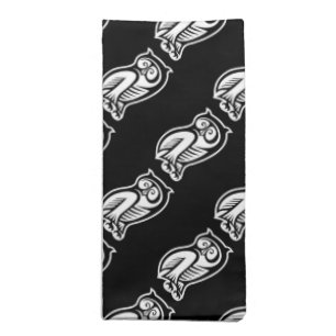 Owl Symbol White Napkin