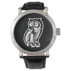Owl Symbol White Watch