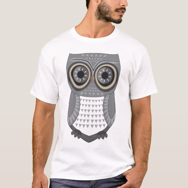 Owl T-Shirt Grey (Front)