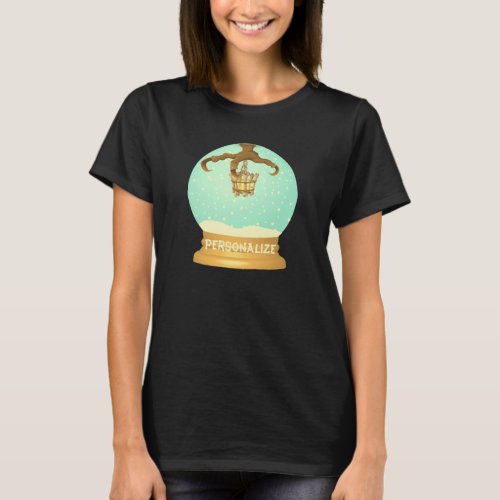 Owl talon bone chandelier fall snow globe T_Shirt