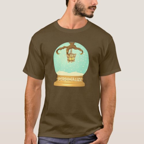 Owl talon bone chandelier fall unique snow globe T_Shirt