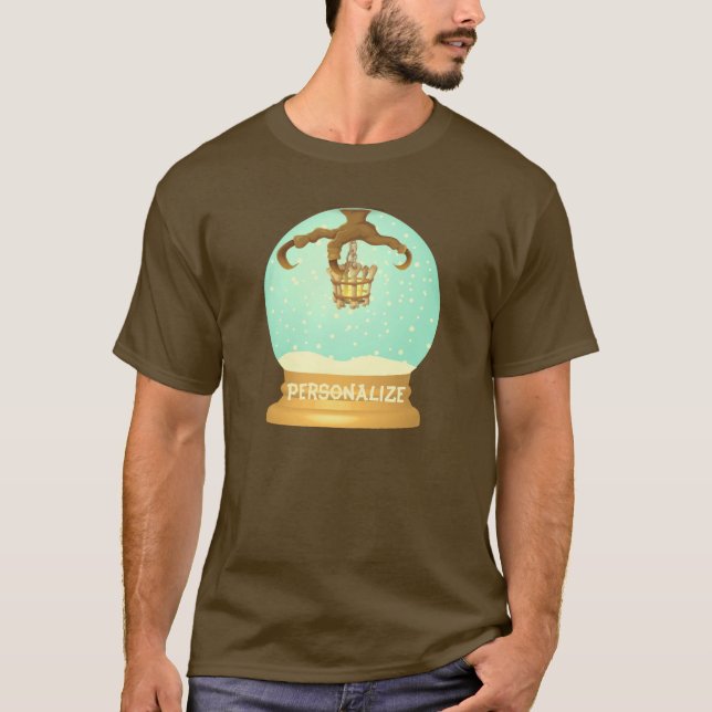 Owl talon bone chandelier fall unique snow globe T-Shirt (Front)