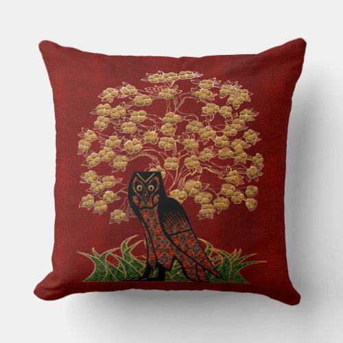 Owl Tapestry Throw Pillow