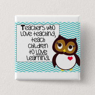 Owl Teacher Button