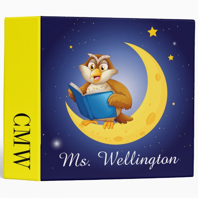 Owl Teacher (or Anyone ... ; ) Binder Notebook (Front/Spine)