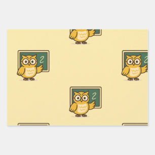 Owl Teacher Party Gift Wrap