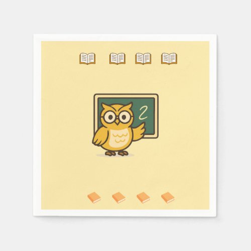 Owl Teacher Party Napkin