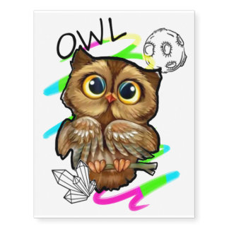 Owl Temporary Tattoos