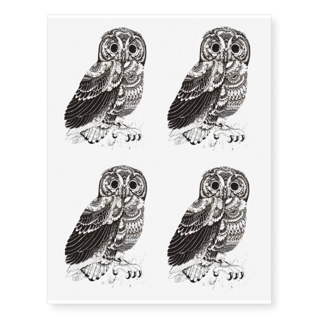 Owl Temporary Tattoos (Front)