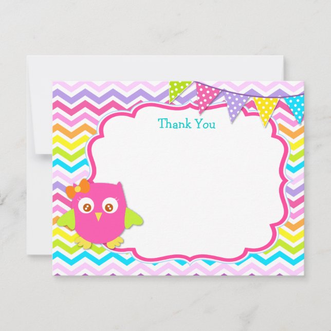 Owl Thank You Cards (Front)