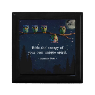 Owl That's Different With Unique Quote Collage Gift Box