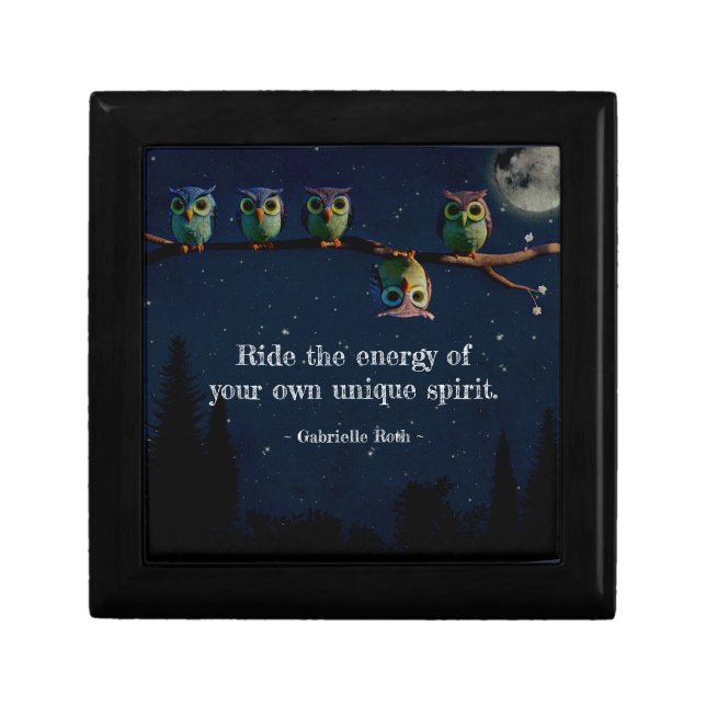 Owl That's Different With Unique Quote Collage Gift Box (Front)