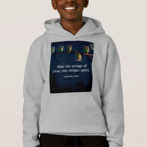 Owl Thats Different With Unique Quote Collage Hoodie