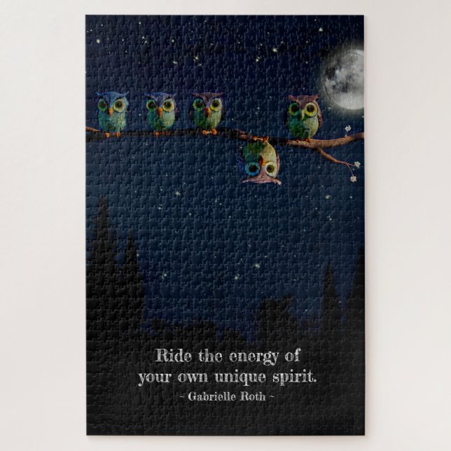 Owl That's Different With Unique Quote Collage Jigsaw Puzzle (Vertical)