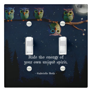 Owl That's Different With Unique Quote Collage Light Switch Cover