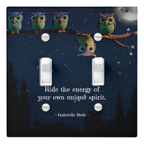 Owl Thats Different With Unique Quote Collage Light Switch Cover