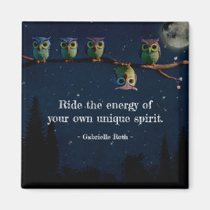 Owl That's Different With Unique Quote Collage Magnet