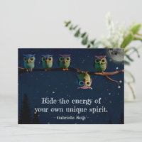 Owl That's Different With Unique Quote Collage