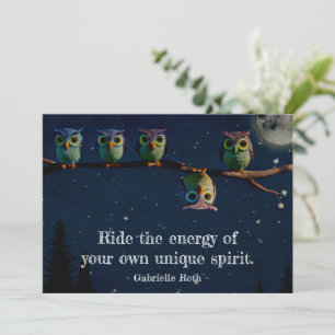 Owl That's Different With Unique Quote Collage Note Card