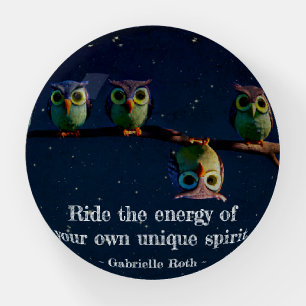 Owl That's Different With Unique Quote Collage Paperweight