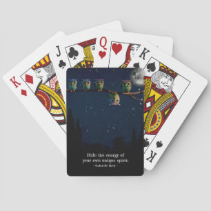 Owl That's Different With Unique Quote Collage Poker Cards