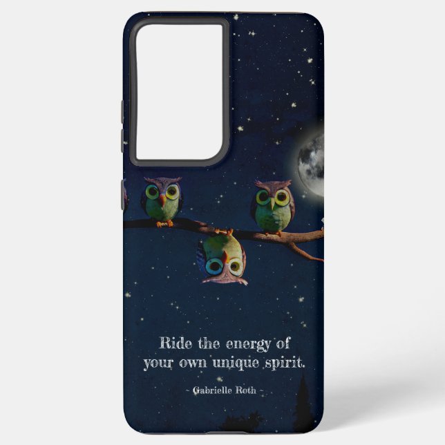 Owl That's Different With Unique Quote Collage Samsung Galaxy Case (Back)