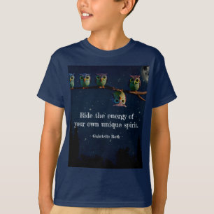 Owl That's Different With Unique Quote Collage T-Shirt