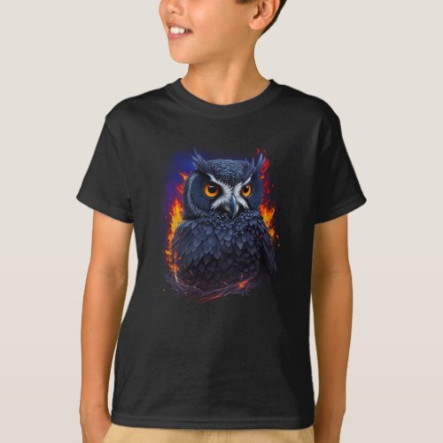 Owl The Night Bird T_Shirt