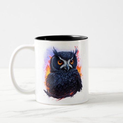 Owl The Night Bird Two_Tone Coffee Mug