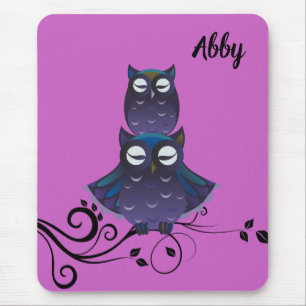 Owl Themed Mouse Pad