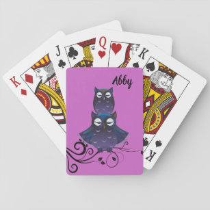 Owl Themed Personalized Playing Cards