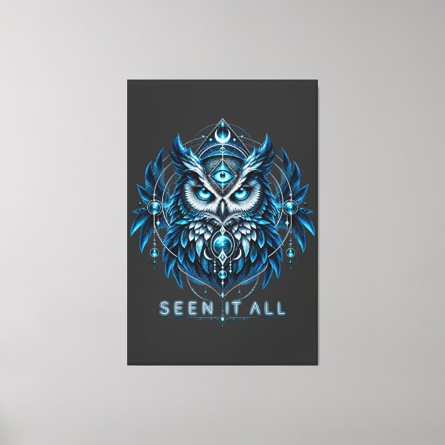Owl Third Eye Canvas Print (Front)