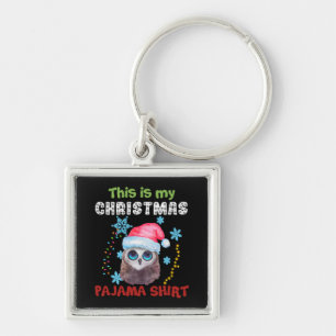 Owl This Is My Christmas Pajama Shirt Keychain