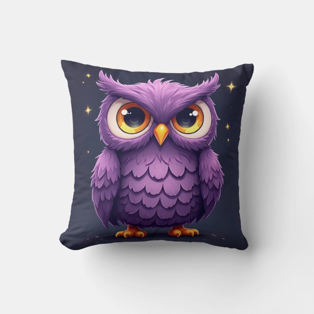 owl throw pillow (Front)