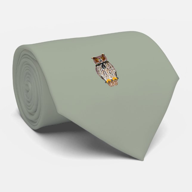 Owl Tie Gray (Rolled)