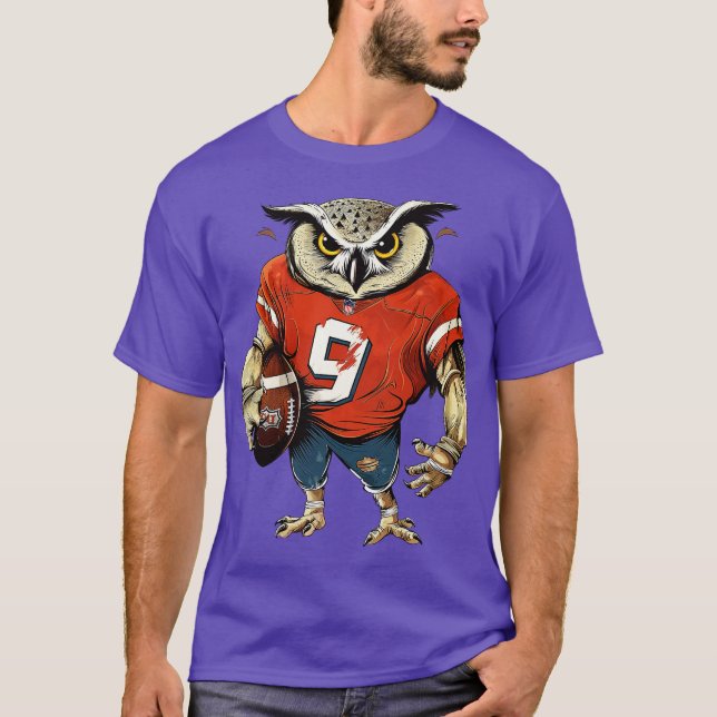 Owl Touchdown American T-Shirt (Front)