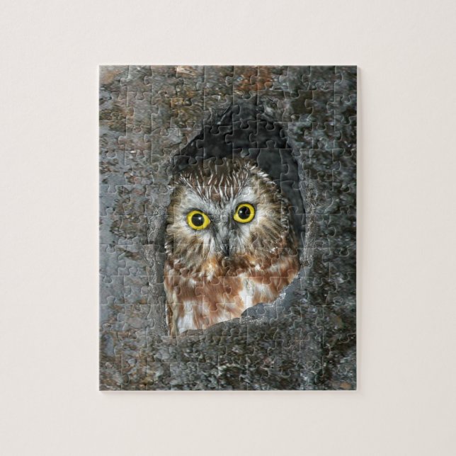 owl tree baby inside jigsaw puzzle (Vertical)