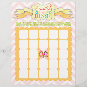 Owl Twins - Baby Shower Bingo & Name Scramble