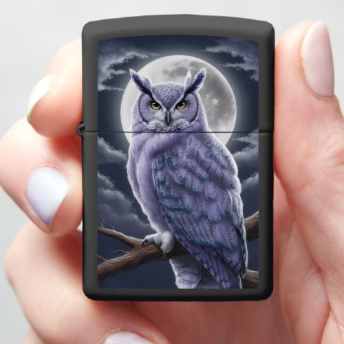 Owl Under Moonlight Zippo Lighter