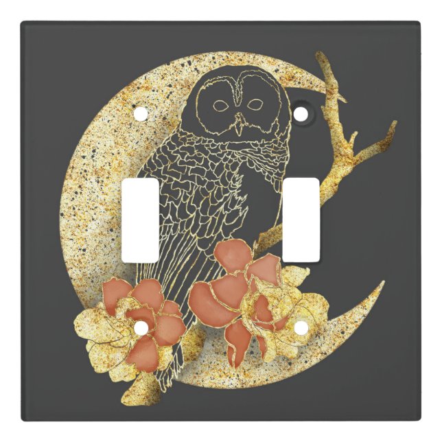 Owl under the Moonlight Light Switch Cover (Front)