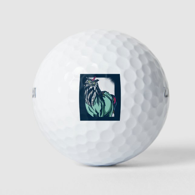 Owl Unicorn Golf Balls (Front)