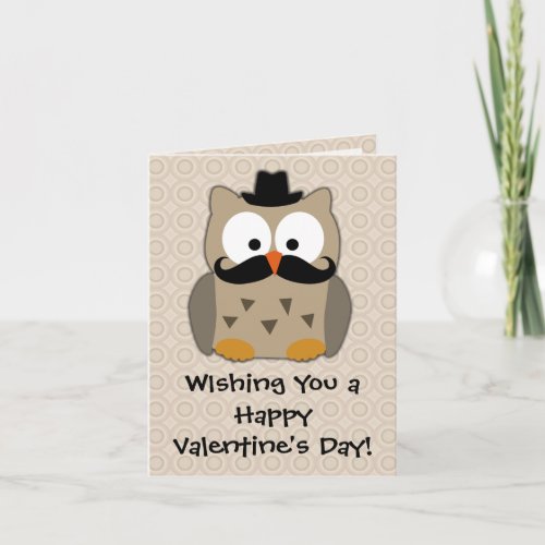 Owl Valentine Note Holiday Card