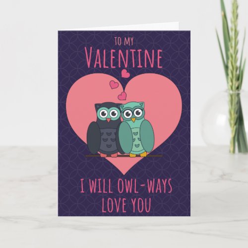 Owl_ways Love You Funny Valentine Card