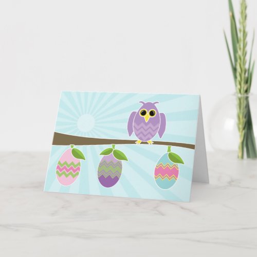 Owl Ways Thinking of You at Easter Fun and Cute Holiday Card